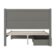 AFI NoHo Queen Wood Bed with Footboard and 2 Drawers in Espresso