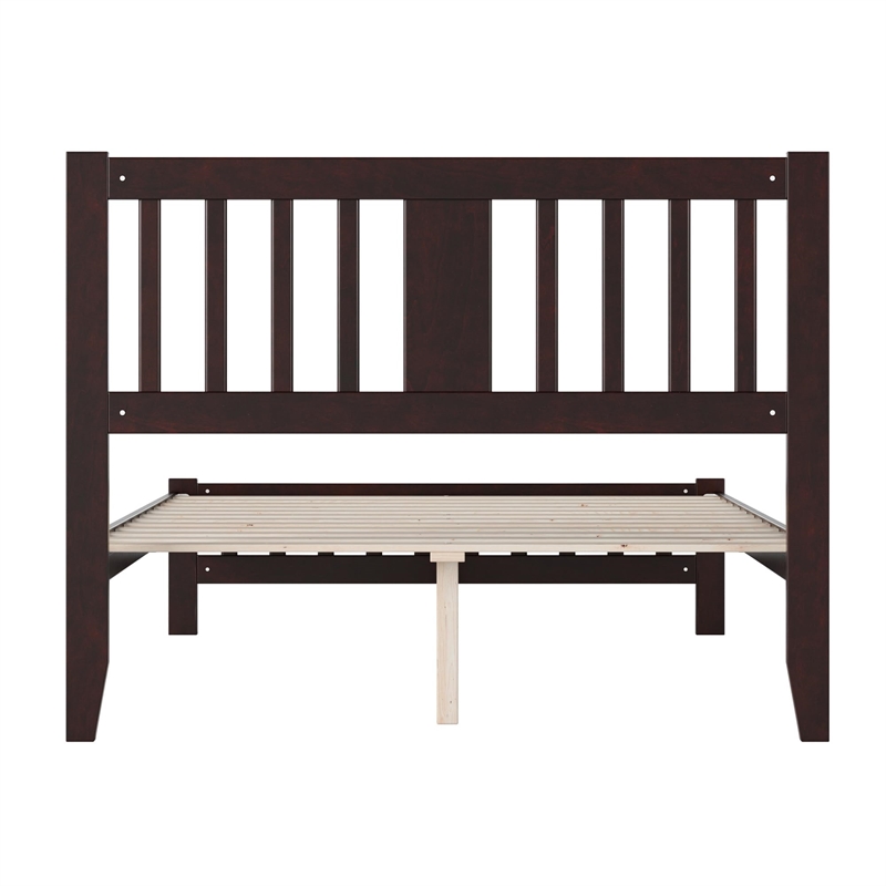AFI Tahoe Solid Wood Twin Platform Bed with Footboard in Espresso