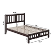 AFI Tahoe Solid Wood Twin Platform Bed with Footboard in Espresso