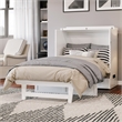 Northfield Twin XL Solid Wood Modern Murphy Bed Chest with Mattress in White