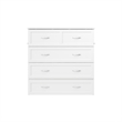 Northfield Twin XL Solid Wood Modern Murphy Bed Chest with Mattress in White