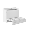 Northfield Full Solid Wood Modern Murphy Bed Chest with Mattress in White