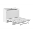 Northfield Full Solid Wood Modern Murphy Bed Chest with Mattress in White
