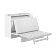 Northfield Full Solid Wood Modern Murphy Bed Chest with Mattress in White