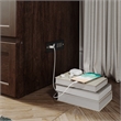 Northfield Full Solid Wood Modern Murphy Bed Chest with Mattress in Burnt Amber