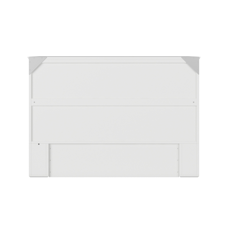 AFI Southampton Murphy Modern Solid Wood Full Bed Chest with Mattress in White