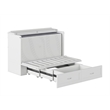 AFI Hamilton Full Solid Wood Murphy Bed Chest with Built-In Charger in White