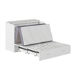 AFI Hamilton Full Solid Wood Murphy Bed Chest with Built-In Charger in White