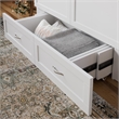 AFI Hamilton Full Solid Wood Murphy Bed Chest with Built-In Charger in White