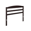 Warren Arched Horizontal Slat Solid Wood Headboard Full in Espresso