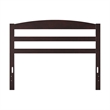 Warren Arched Horizontal Slat Solid Wood Headboard Full in Espresso