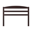 Warren Arched Horizontal Slat Solid Wood Headboard Full in Espresso