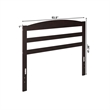 Warren Arched Horizontal Slat Solid Wood Headboard Full in Espresso