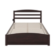 Warren Solid Wood Platform Bed with Footboard Queen in Espresso