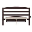 Warren Solid Wood Platform Bed with Footboard Queen in Espresso