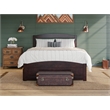 Warren Solid Wood Platform Bed with 2 Storage Drawers Queen in Espresso