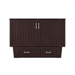 Nantucket Full Wood Murphy Bed Chest w/Mattress and Built-in Charger in Espresso