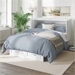 Nantucket Full Size Wood Murphy Bed Chest w/Mattress & Built-in Charger in White