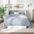 Nantucket Full Size Wood Murphy Bed Chest w/Mattress & Built-in Charger in White