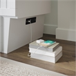 Nantucket Full Size Wood Murphy Bed Chest w/Mattress & Built-in Charger in White
