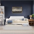AFI Cambridge Mid-Century Solid Wood Daybed with Twin Trundle in White