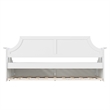 AFI Cambridge Mid-Century Solid Wood Daybed with Twin Trundle in White