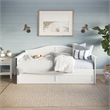AFI Nantucket Mid-Century Solid Wood Twin Daybed with Trundle in White