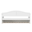AFI Nantucket Mid-Century Solid Wood Twin Daybed with Trundle in White