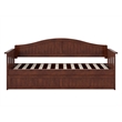 AFI Nantucket Mid-Century Solid Wood Twin Daybed with Twin Trundle in Walnut
