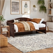 AFI Acadia Mid-Century Solid Wood Twin Daybed with Back Board in Walnut