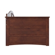AFI Acadia Mid-Century Solid Wood Twin Daybed with Back Board in Walnut