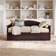 AFI Acadia Mid-Century Solid Wood Twin Daybed with Set of 2 Drawers in Espresso