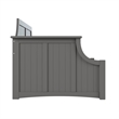 AFI Cambridge Mid-Century Solid Wood Twin Daybed with Curved Backboard in Gray