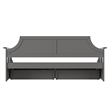 AFI Cambridge Mid-Century Solid Wood Twin Daybed with Set of 2 Drawers in Gray