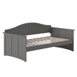 AFI Nantucket Mid-Century Solid Wood Twin Daybed with Groove Beadboard in Gray