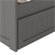 AFI Nantucket Mid-Century Solid Wood Daybed with Twin Trundle in Gray