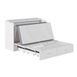 AFI Raleigh Modern Queen Solid Wood Murphy Bed Chest with Mattress in White