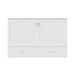 AFI Aspen Queen Solid Wood Murphy Bed Chest with Mattress in White