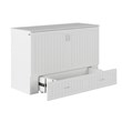 AFI Aspen Queen Solid Wood Murphy Bed Chest with Mattress in White