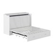 AFI Aspen Queen Solid Wood Murphy Bed Chest with Mattress in White