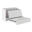 AFI Aspen Queen Solid Wood Murphy Bed Chest with Mattress in White