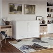 AFI Aspen Queen Solid Wood Murphy Bed Chest with Mattress in White