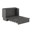 AFI Aspen Queen Solid Wood Murphy Bed Chest with Mattress in Gray