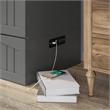 AFI Aspen Queen Solid Wood Murphy Bed Chest with Mattress in Gray
