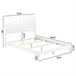 Portland Queen Solid Wood Foundation Bed in White