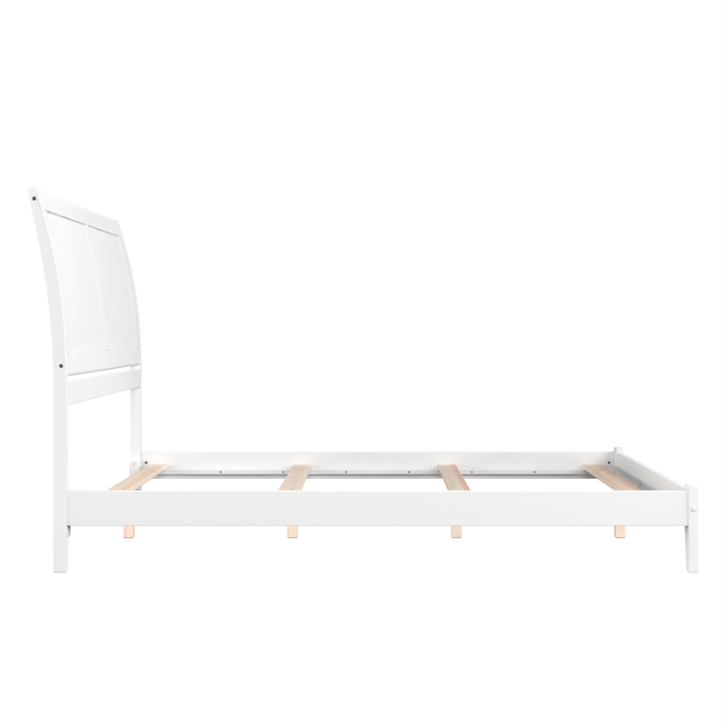 Portland Queen Solid Wood Foundation Bed in White