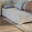 AFI Canyon Twin Solid Wood Platform Bed with Footboard & Twin Trundle in White