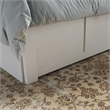 AFI Canyon Twin Solid Wood Platform Bed with Footboard & Twin Trundle in White