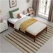 Pasadena Twin Low Profile Wood Platform Bed in Walnut