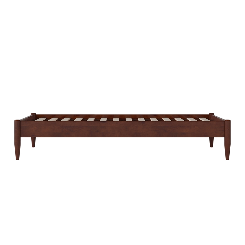 Pasadena Twin Low Profile Wood Platform Bed in Walnut